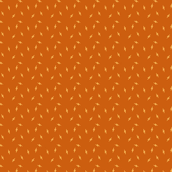 Atomic by Libs Elliott - Lightning Bolt Rusty - sold by the half yard