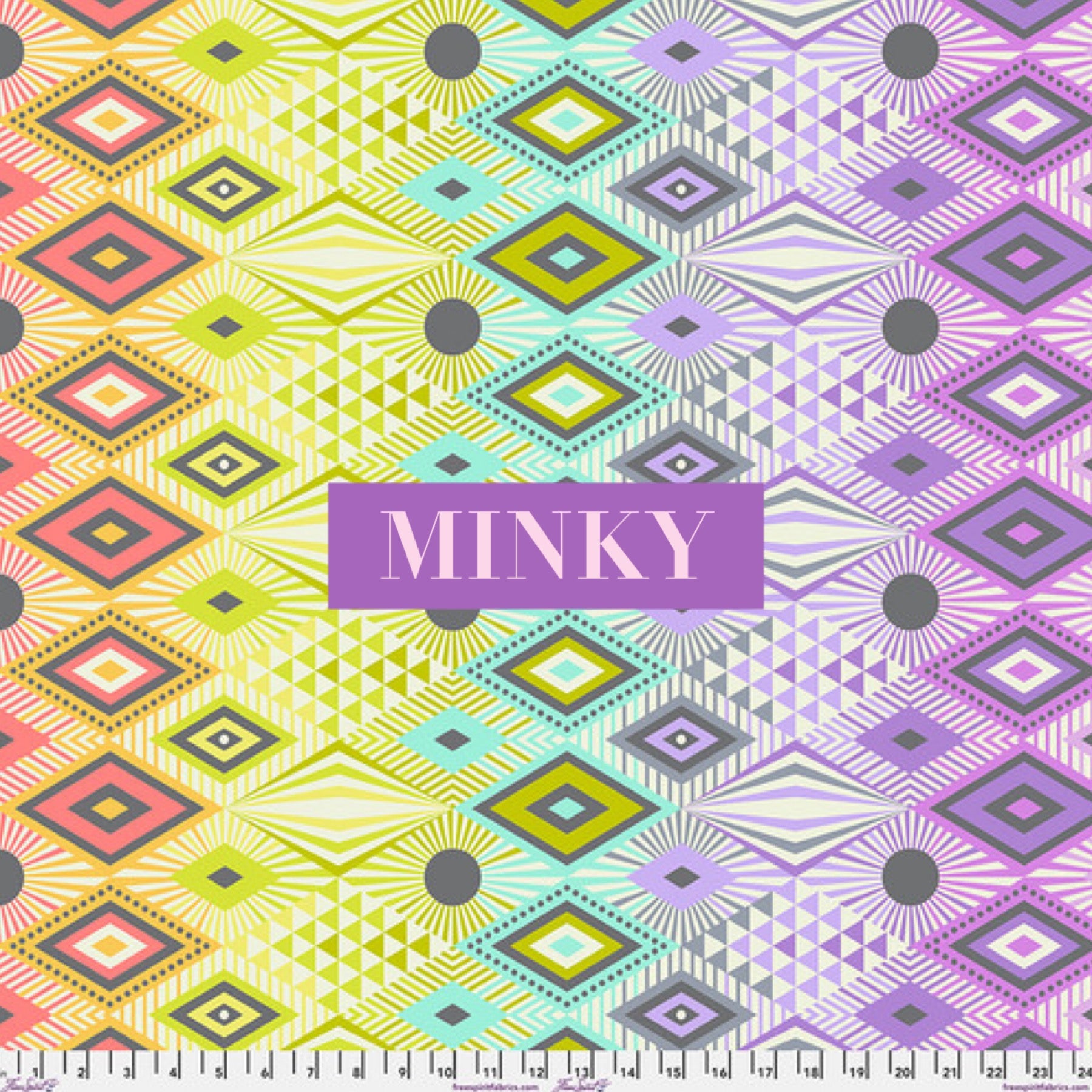 IN STOCK! Tabby Road déjà vu by Tula Pink - MINKY Disco Lucy Prism - sold by the yard