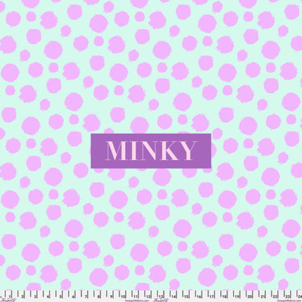 IN STOCK! Tabby Road déjà vu by Tula Pink - MINKY Fur Ball Technomint - sold by the yard
