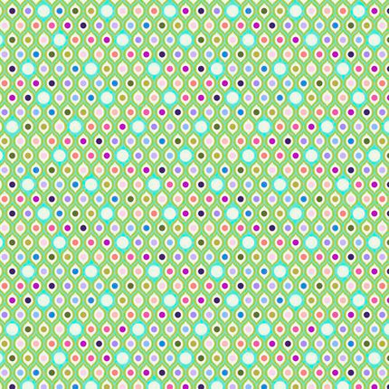 Parisville Deja Vu by Tula Pink - Eye Drops Mint - sold by the half yard