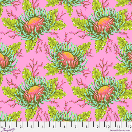 Floral Reef by Tula Pink - Friends & Anemones - Coralline - sold by the half yard