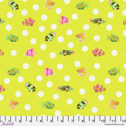 Floral Reef by Tula Pink - School Crossing - Seagrass - sold by the half yard