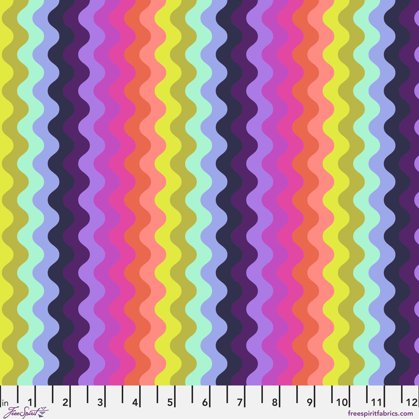 Floral Reef by Tula Pink - Wave Rider - Deep Dive - sold by the half yard