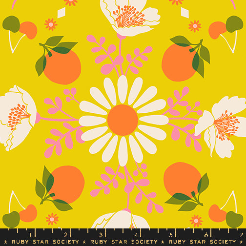 Juicy by Melody Miller - Hearts Sorbet - sold by the half yard
