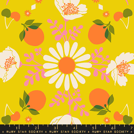 Juicy by Melody Miller - Hearts Sorbet - sold by the half yard