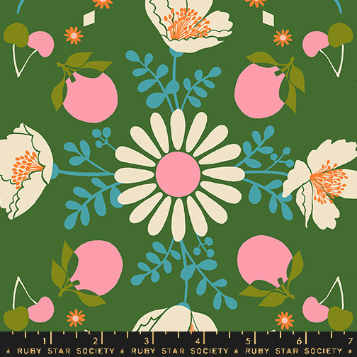 Juicy by Melody Miller - Hearts Sorbet - sold by the half yard