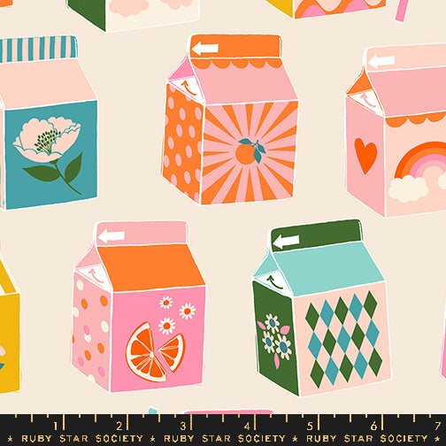 Juicy by Melody Miller - Hearts Sorbet - sold by the half yard