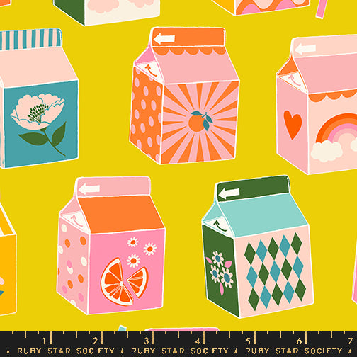 Juicy by Melody Miller - Hearts Sorbet - sold by the half yard