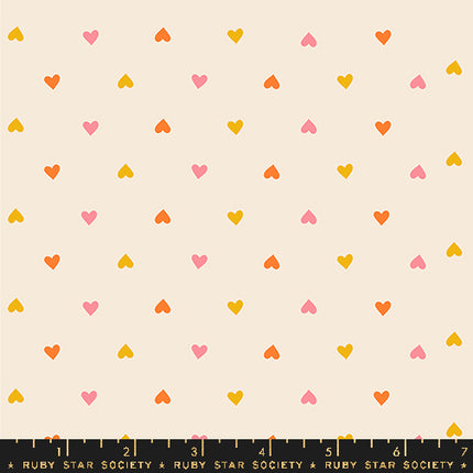 Juicy by Melody Miller - Hearts Multi - sold by the half yard