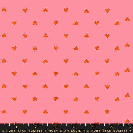 Juicy by Melody Miller - Hearts Sorbet - sold by the half yard
