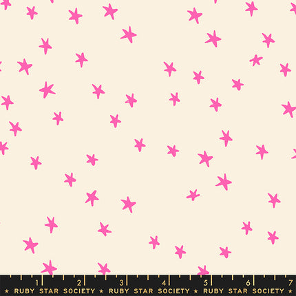 Starry by Alexia Abegg - Neon Pink - sold by the half yard