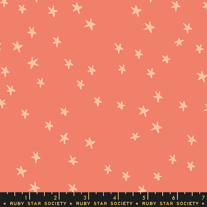 Starry by Alexia Abegg - Papaya - sold by the half yard