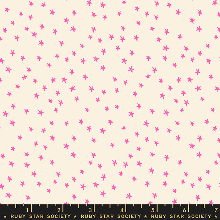 Starry by Alexia Abegg - Mini Starry Neon Pink - sold by the half yard