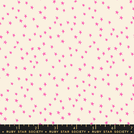 Starry by Alexia Abegg - Mini Starry Neon Pink - sold by the half yard