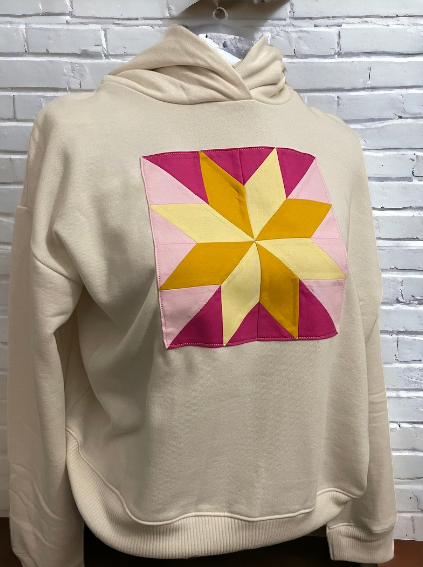 Tula Pink Quilt Block Hoodie (Medium)
