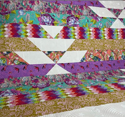 Tula Pink Westhawk quilt 71” x 59”