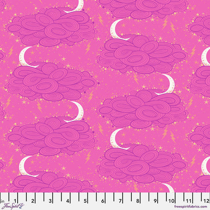 Nightshade Deja Vu by Tula Pink- Storm Clouds Oleander - sold by the half yard