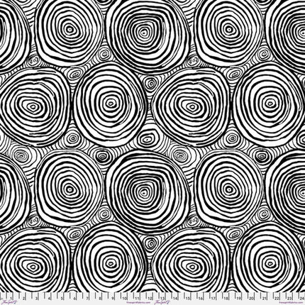 WIDEBACK Onion Rings 108in sateen by Brandon Mably - Black - sold by the half yard