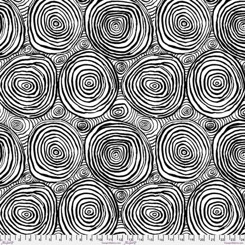 WIDEBACK Onion Rings 108in sateen by Brandon Mably - Black - sold by the half yard