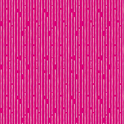 WIDEBACK Line Up Widebacks 116/118in by Paint Brush Studios - White on Pink - sold by the half yard
