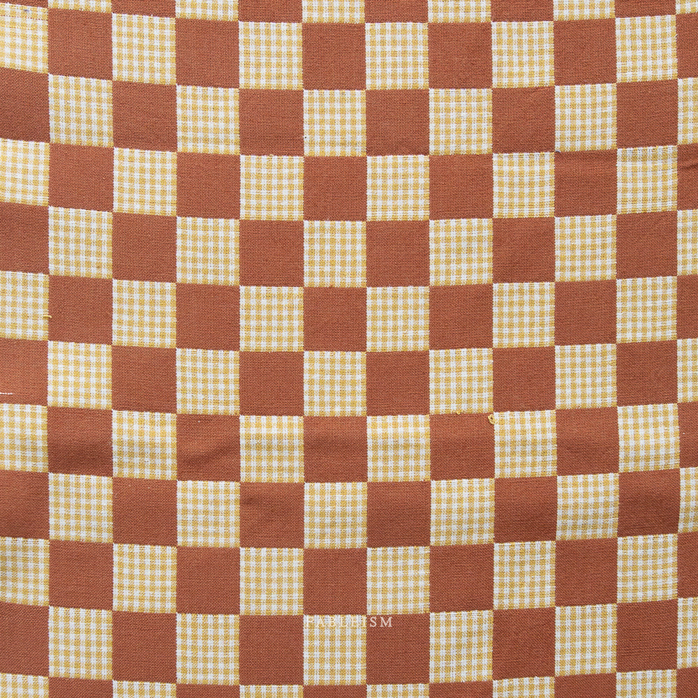 Canyon Springs - Checkers Umber - sold by the half yard