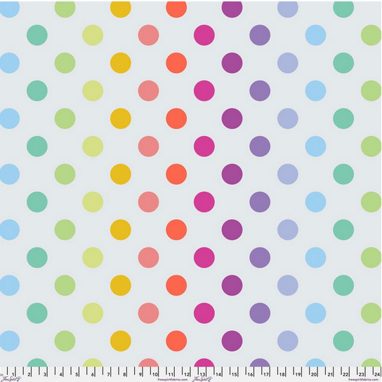 Freespirit Fabric - MINKY Disco Poms - Whisper - sold by the yard