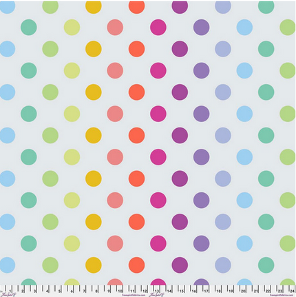 Freespirit Fabric - MINKY Disco Poms - Whisper - sold by the yard