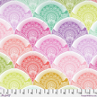 Tula Pink Small Scallop in Sugarrush | Prince Charming Déjà Vu | FreeSpirit Cotton |  Quilting Fabric by the Half Yard